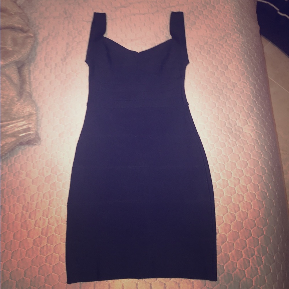 Black mini bandage dress