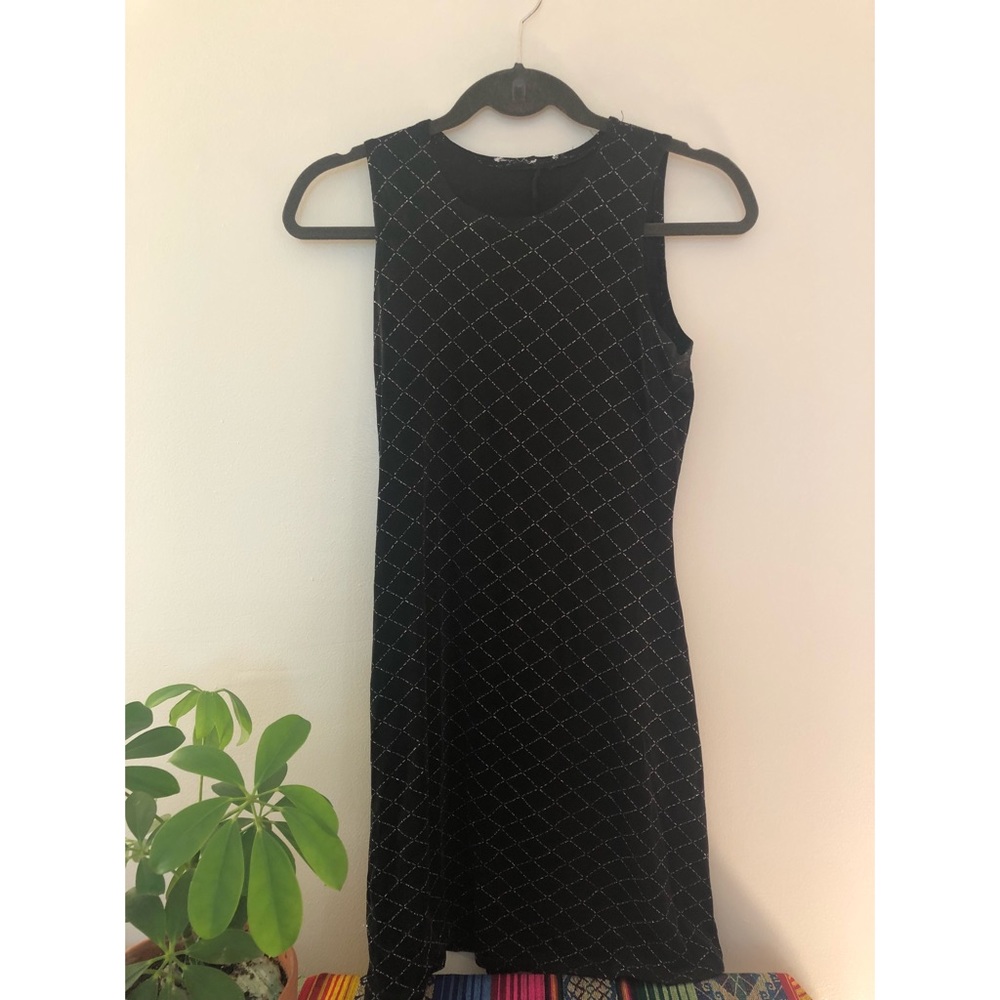 Vintage Black and Silver Sparkle Dress.