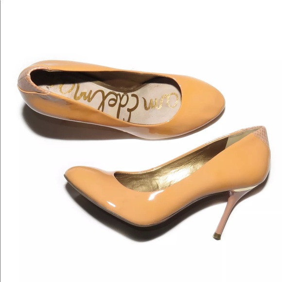🚫 SOLD! Sam Edelman "Camdyn" tan patent heels - Picture 2 of 6