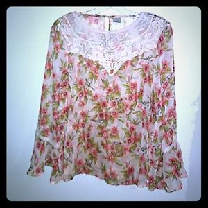 Disney Beautiful sheer top NWOT