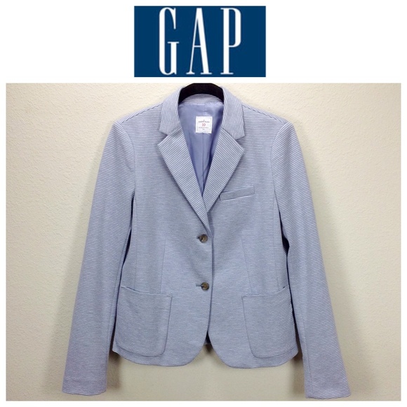 GAP Jackets & Blazers - Gap Blue & Gray Striped Academy Blazer
