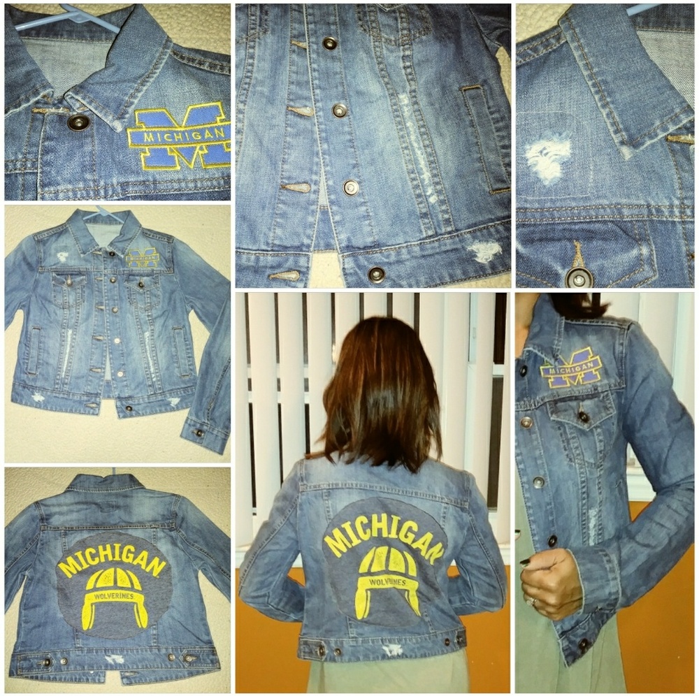 Jean Jacket Michigan Wolverines custom