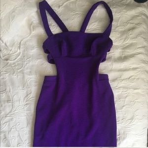 Nookie bandage Bodycon purple dress