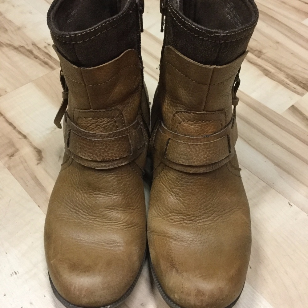 Brown Leather Bootie