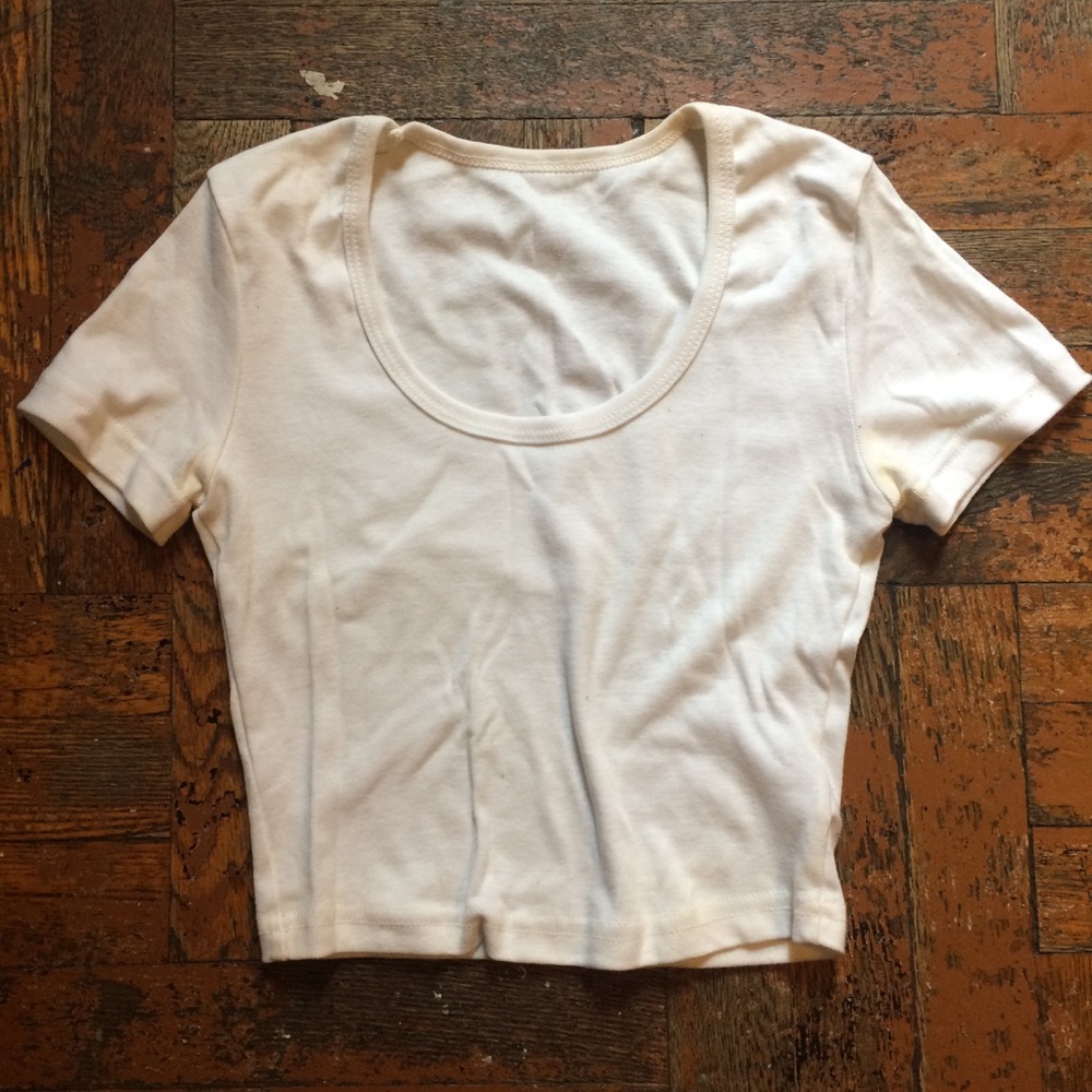 American Apparel white crop top