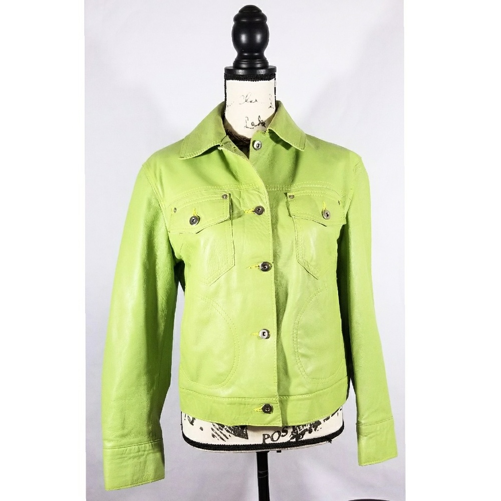 Peruzzi Italian Leather women jacket size 46/US L