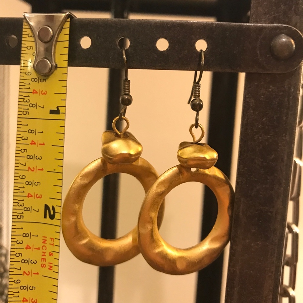 Matte gold hoops