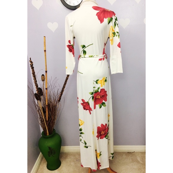 Off White Floral Print Maxi Dress NWT - Picture 6 of 8