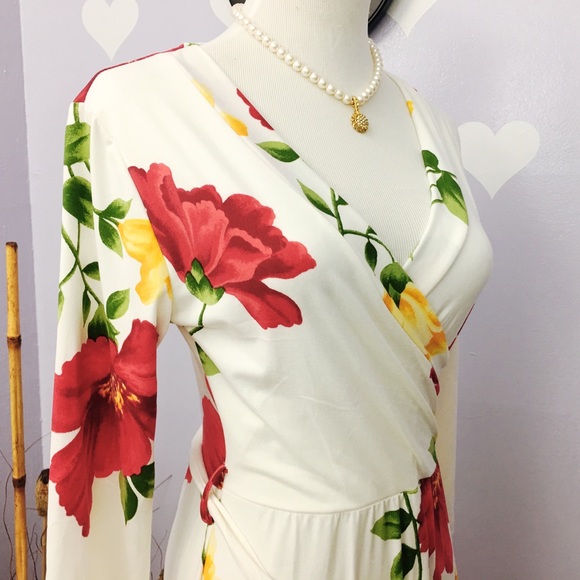 Off White Floral Print Maxi Dress NWT - Picture 7 of 8