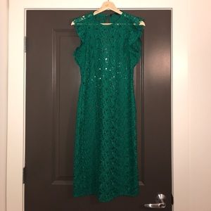 Zara green lace pencil dress size L Zara green lace pencil dress size L