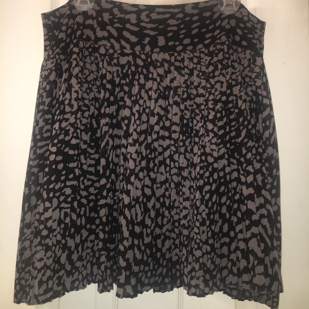 Cheetah Print Skirt with Pleats