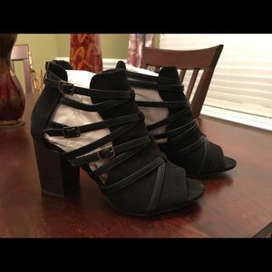 Black JustFab scrappy buckle bootie Black JustFab scrappy buckle bootie