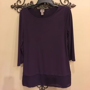 Chico's top in purple fits size 6 to 8