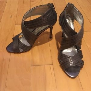 Pewter dress sandals