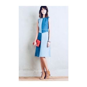 ANTHROPOLOGIE PIECED DENIM DRESS BY HOLDING HORSES ANTHROPOLOGIE PIECED DENIM DRESS BY HOLDING HORSES
