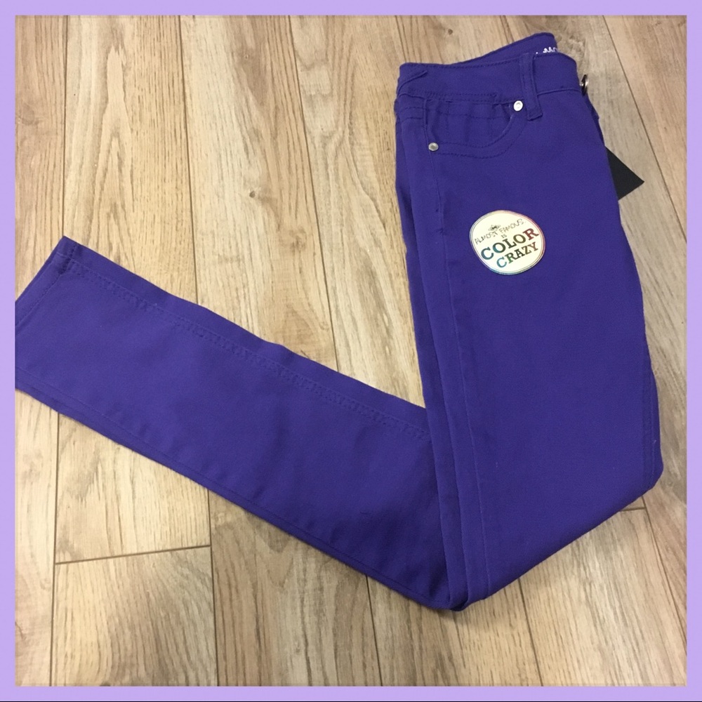 ‼️Sold‼️Almost Famous Purple Skinny Jeans Size 3