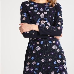 Club Monaco Embroidered Floral Crepe Dress