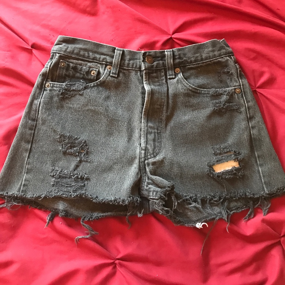 Black denim Shorts