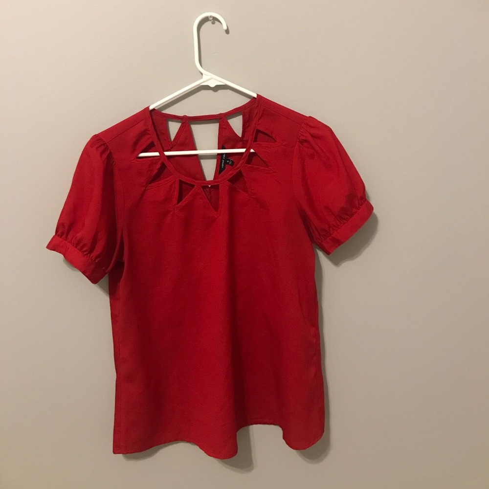 Red Naked Zebra top