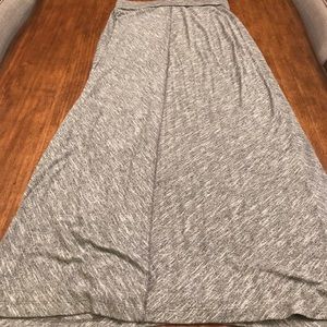 Loft Black/white heathered maxi skirt