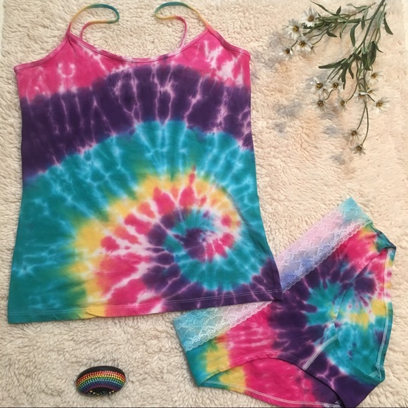 🌈u.nique tyedye cami & panty set😍 - Picture 6 of 6