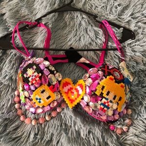 Custom rave blinged sailor moon bra