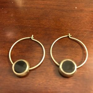 Silver/black earrings