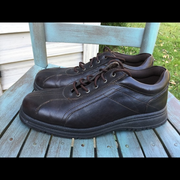 Men\'s Rockport Dark Brown Leather Oxfords 10.5 EUC main image 4