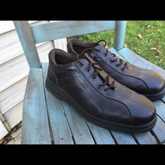 Men\'s Rockport Dark Brown Leather Oxfords 10.5 EUC main image 5