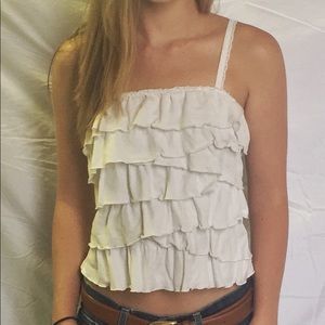 Adorable Ruffled Hollister Tank Top
