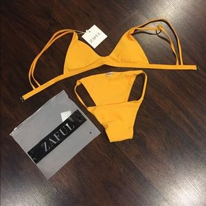 Womens yellow medium bikini