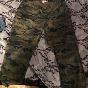 Skinny cargo high waisted