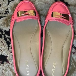 Coral Colored Nine West Loafers