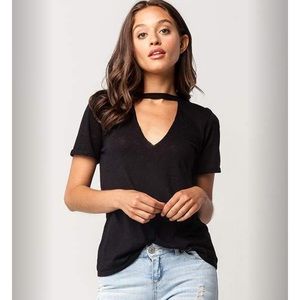 Black Choker Tee
