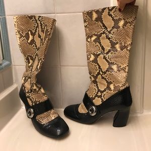 Prada python boots