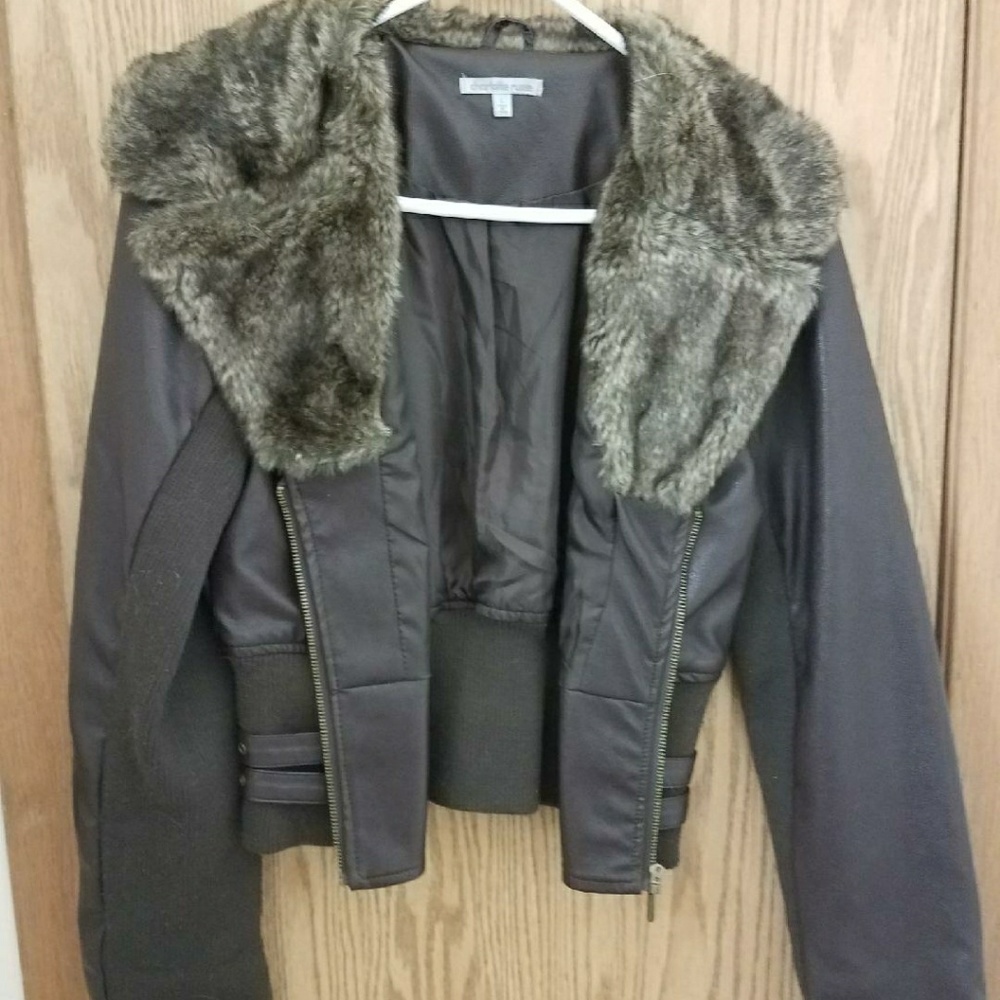 Charlotte Russe faux fur faux leather jacket