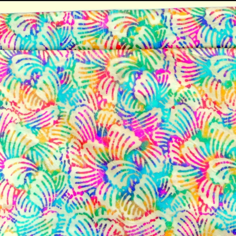 2 Cotton Shams Pillowcases Standard Batik Hand Made Beach Boho Colorful Barbie