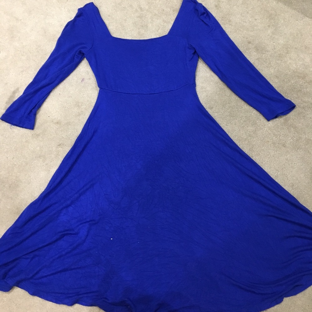 Blue 3/4 sleeve dress