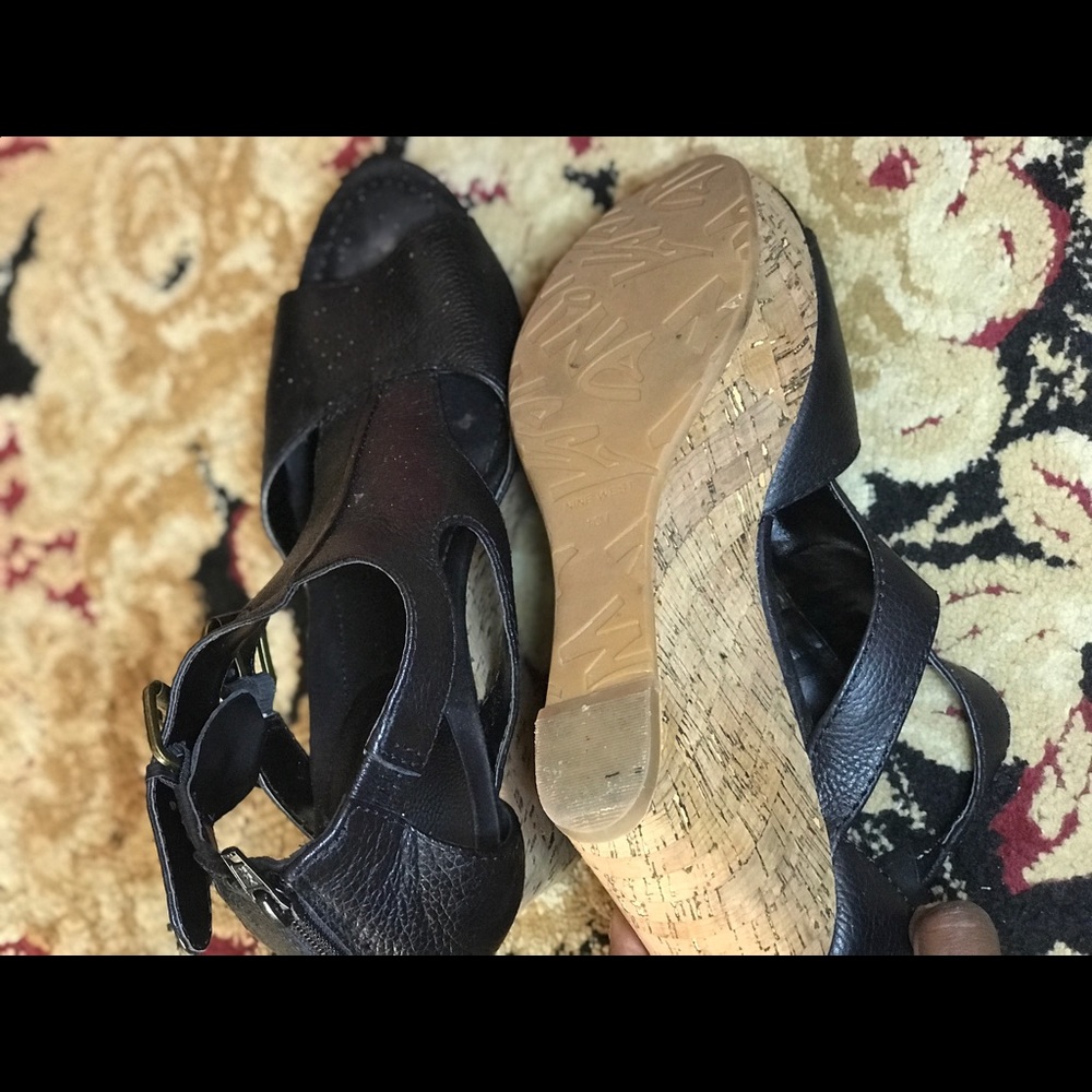 Nine West Black Wedges