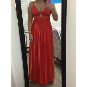 Orange Deb’s formal dress