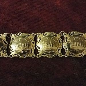 Sterling Silver enamel  bracelet vintage