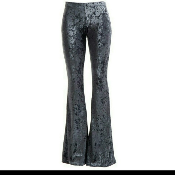 plus size velvet bell bottoms