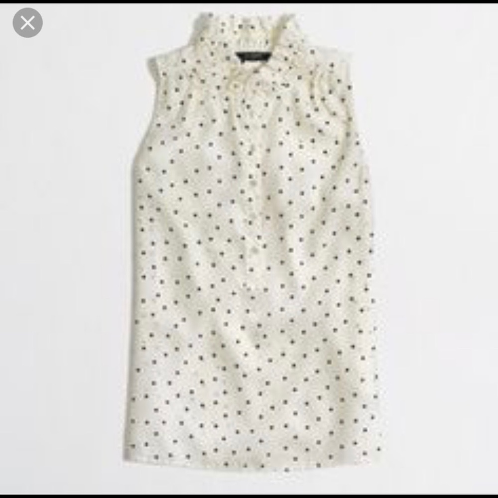 J. Crew Naomi top in polka dot