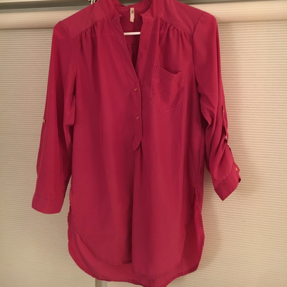 Women's hot pink size small blouse