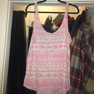 Oversized scoop back tank