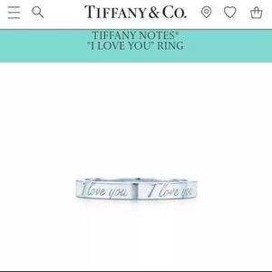 Tiffany & Co. "I love you" ring size 5