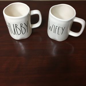 Rae Dunn  Hubby and Wifey mugs