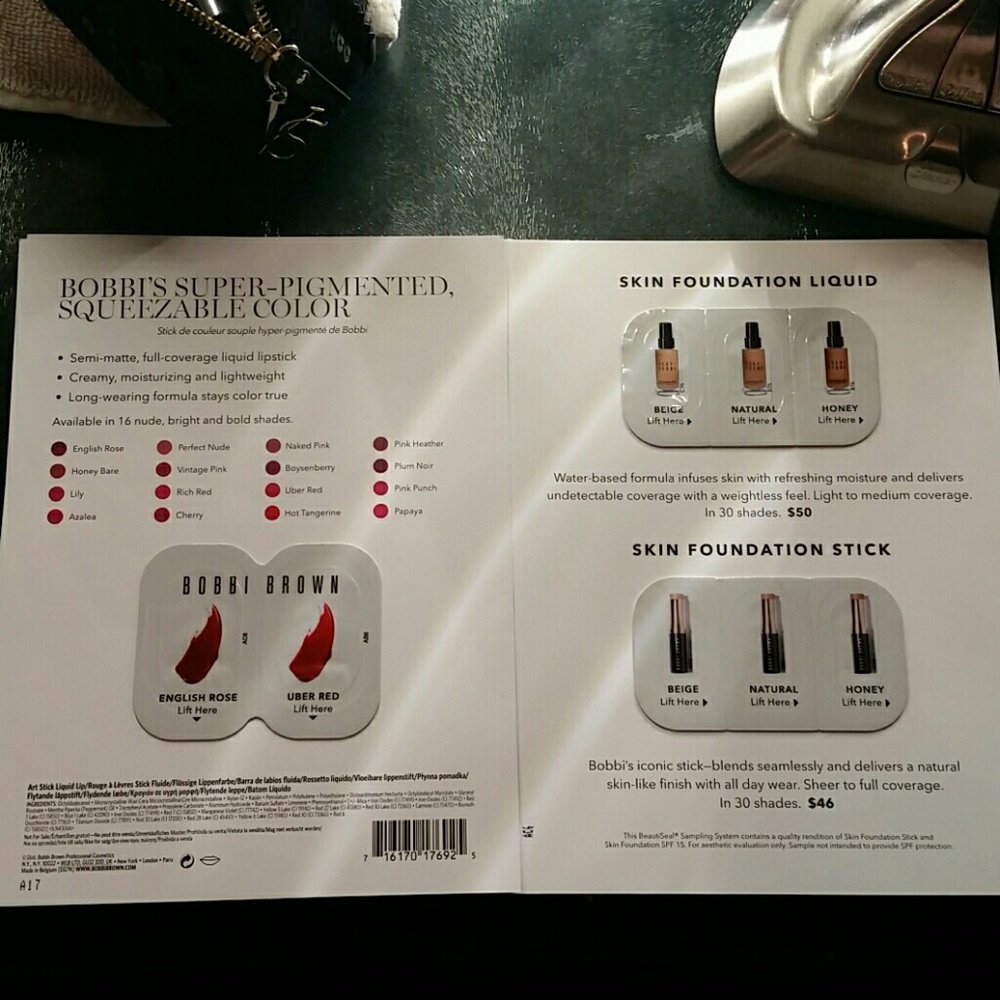 Bobbi brown samples lot
