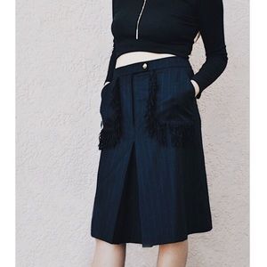 Lanvin pinstripe wool skirt
