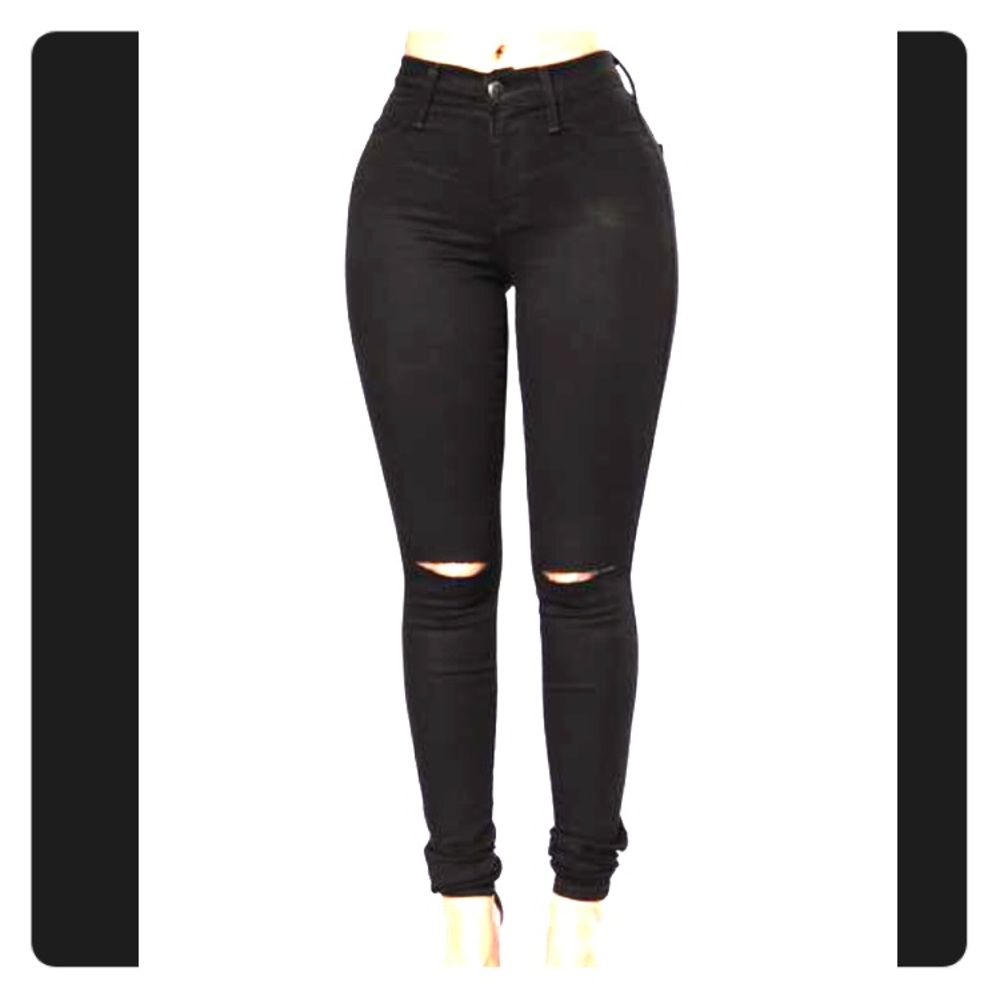 Black high waist jeans